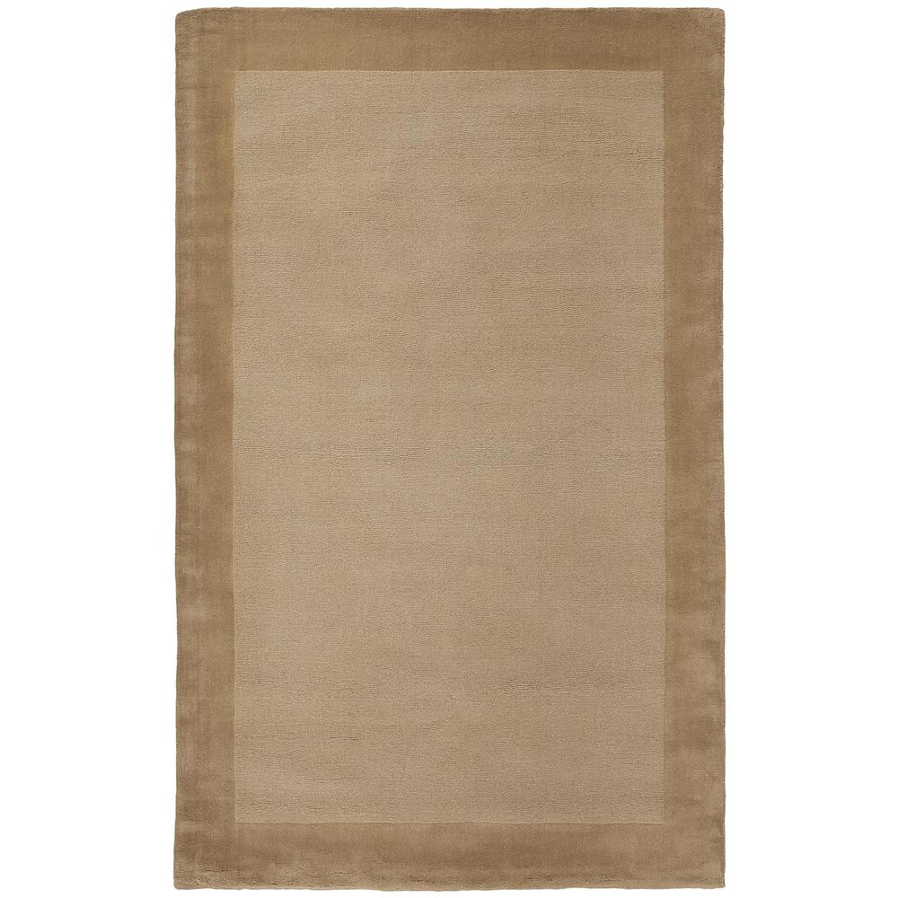 Hilson Eco-Friendly Handmade Wool Rug, Latte/Natural Tan, 8ft x 10ft Area Rug, I46R8016TPE000F00. Picture 1