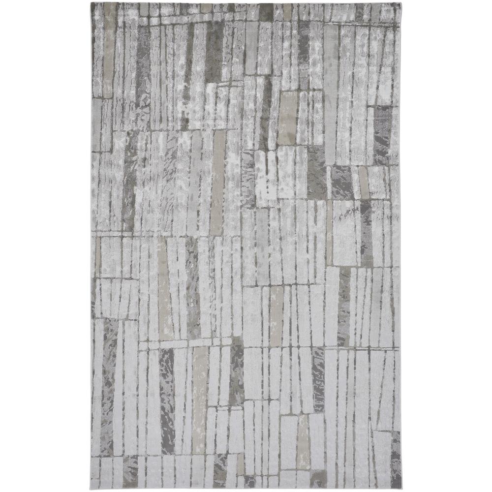 Braden Contemporary Architectural Rug, Silver/Warm Gray, 8ft x 11ft Area Rug, I67R3132SLVGRYG99. Picture 2