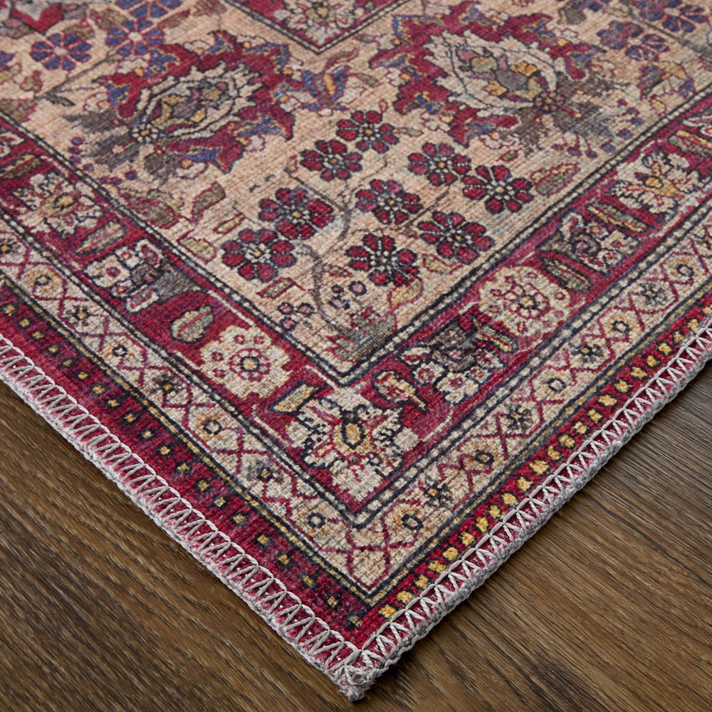 Rawlins Transitional Oriental, Red/Tan/Pink, 3'-11" x 6' Accent Rug. Picture 3