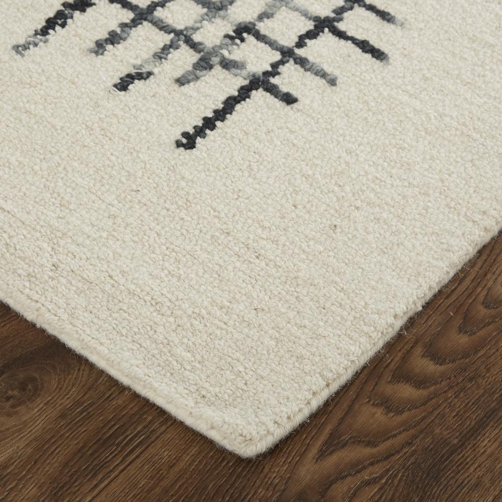 Maddox Modern Tufted Architectural Area Rug, Ivory/Graphite Gray, 8ft x 10ft, MDX8630FIVYCHLF00. Picture 3