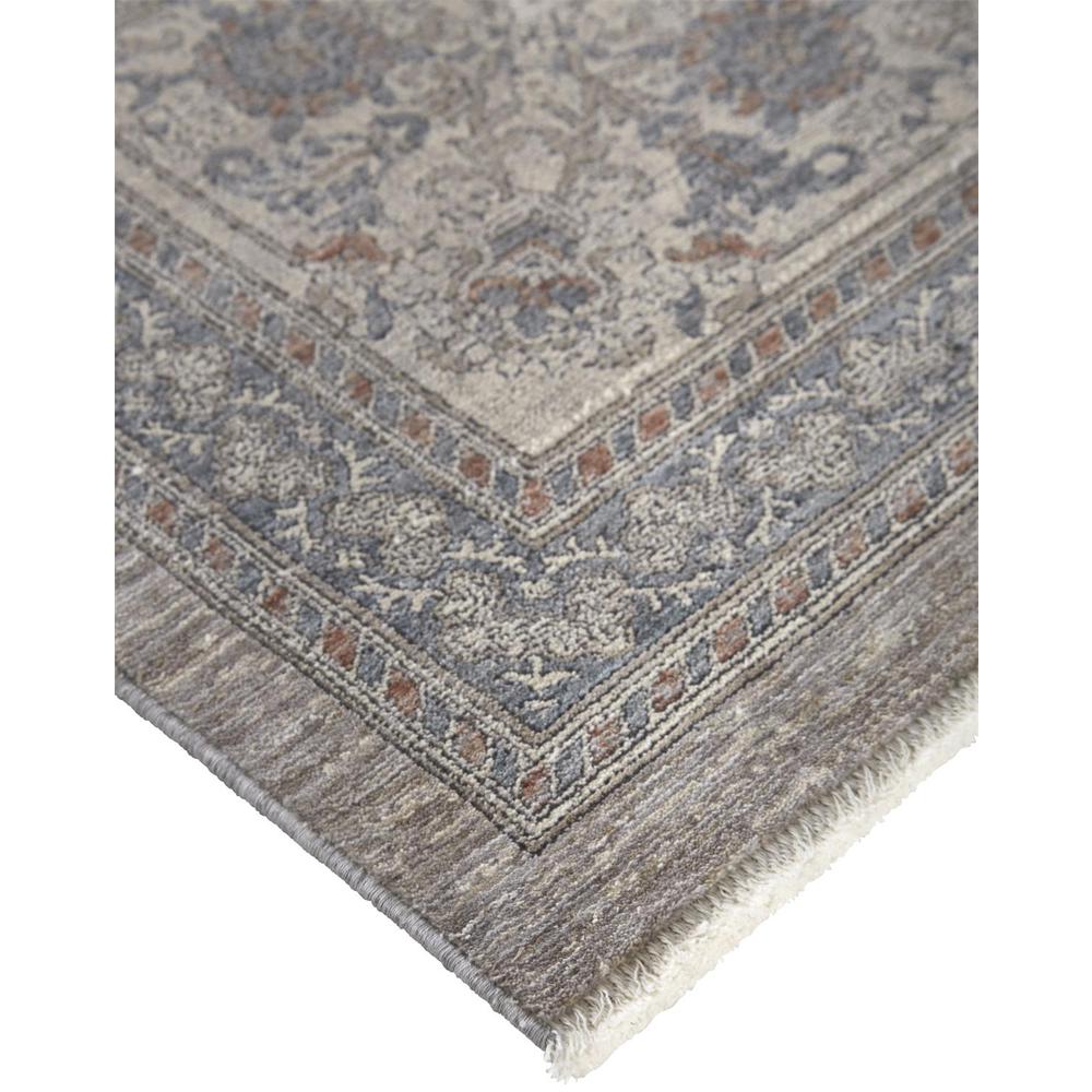 Marquette Rustic Persian Farmhouse Rug, Warm Gray/Blue, 2ft - 8in x 10ft, Runner, MRQ3761FGRYMLTI8B. Picture 3