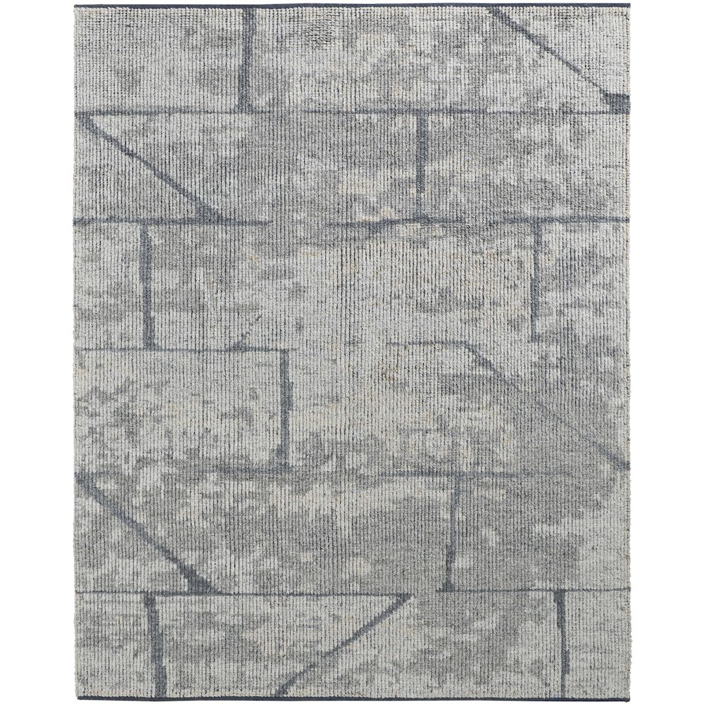 Alford Modern Abstract, Gray/Silver, 2' x 3' Accent Rug. Picture 1