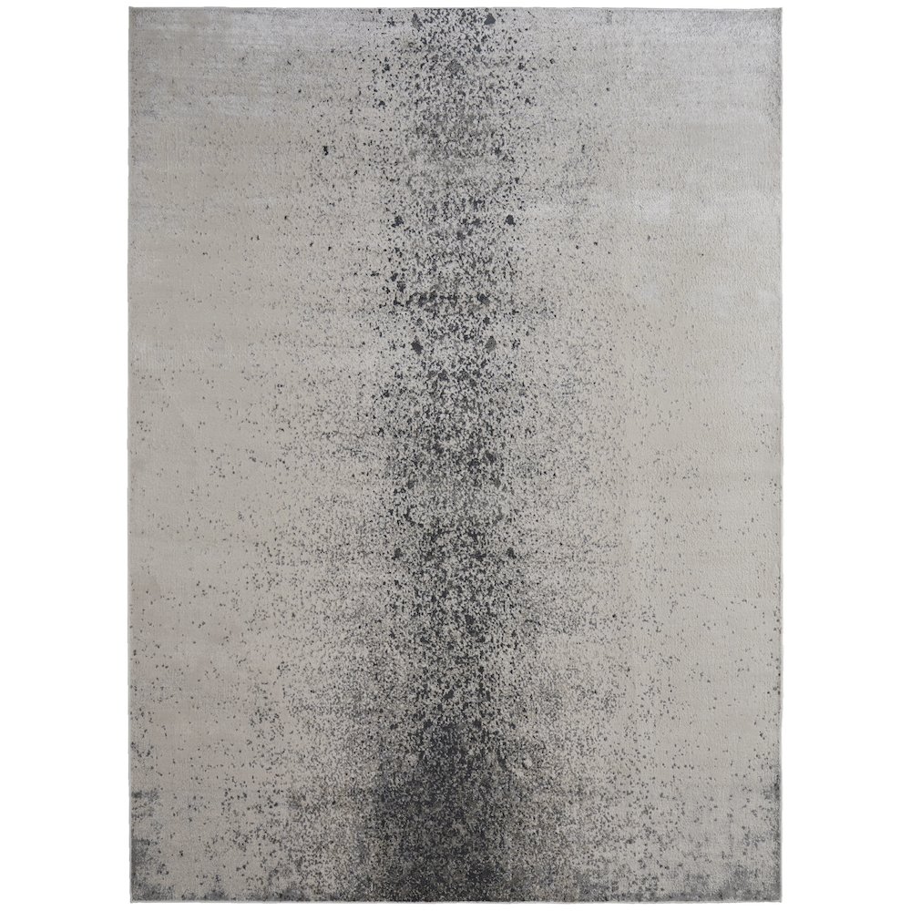 Astra Transitional Abstract, Ivory/Gray/Black, 8' x 10' Area Rug. Picture 1