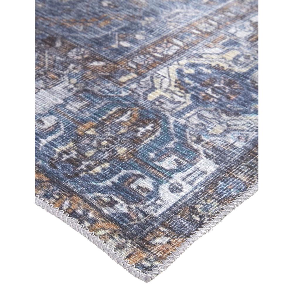 Percy Vintage Medallion Area Rug, Navy/Mocha/Light Gray, 5ft-3in x 7ft-6in, PRC39AIFBLU000E76. Picture 3