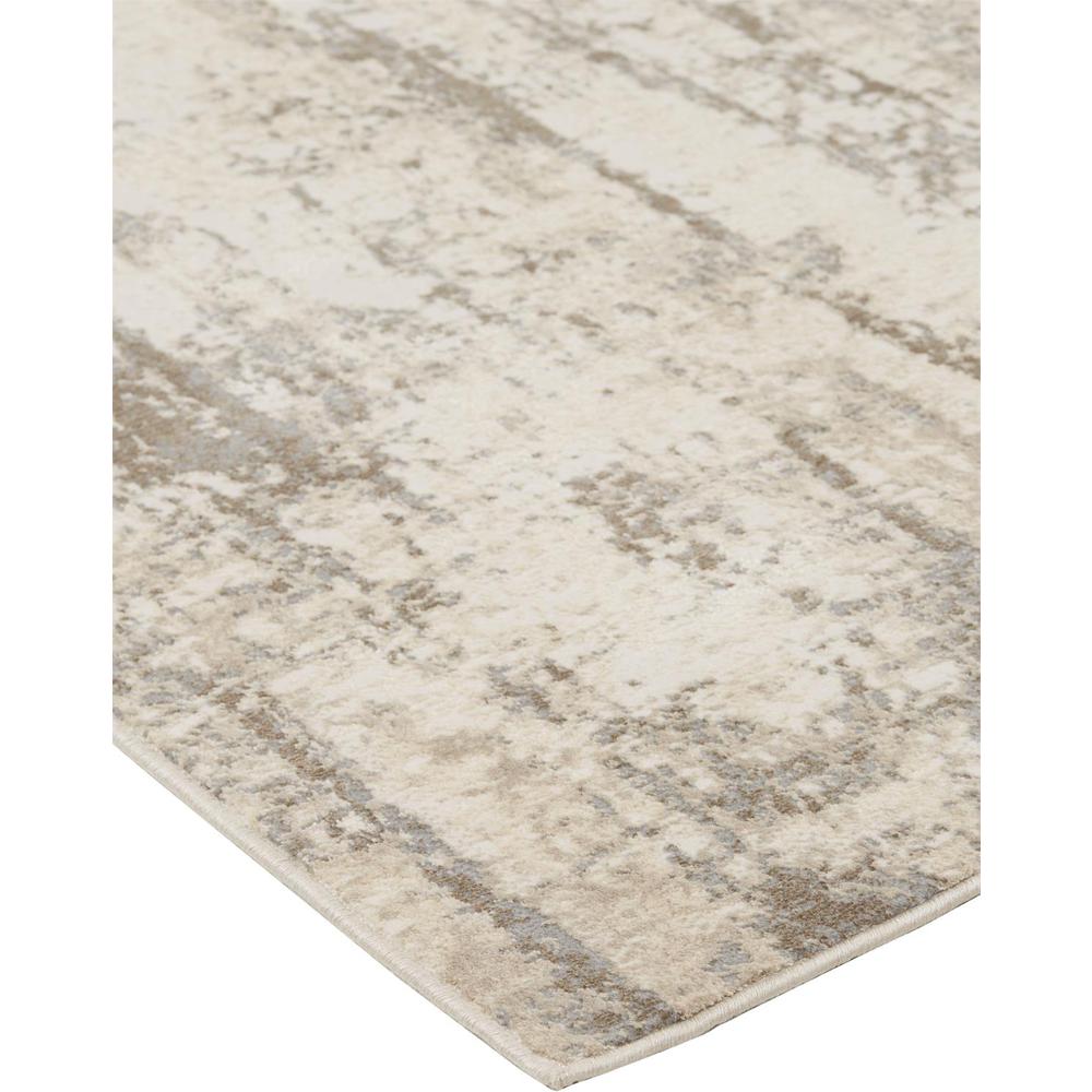 Frida Distressed Abstract Prismatic Accent Rug, Ivory/Gray/Brown, 2ft-1in x 3ft, PRK3719FSLVBGEP21. Picture 2