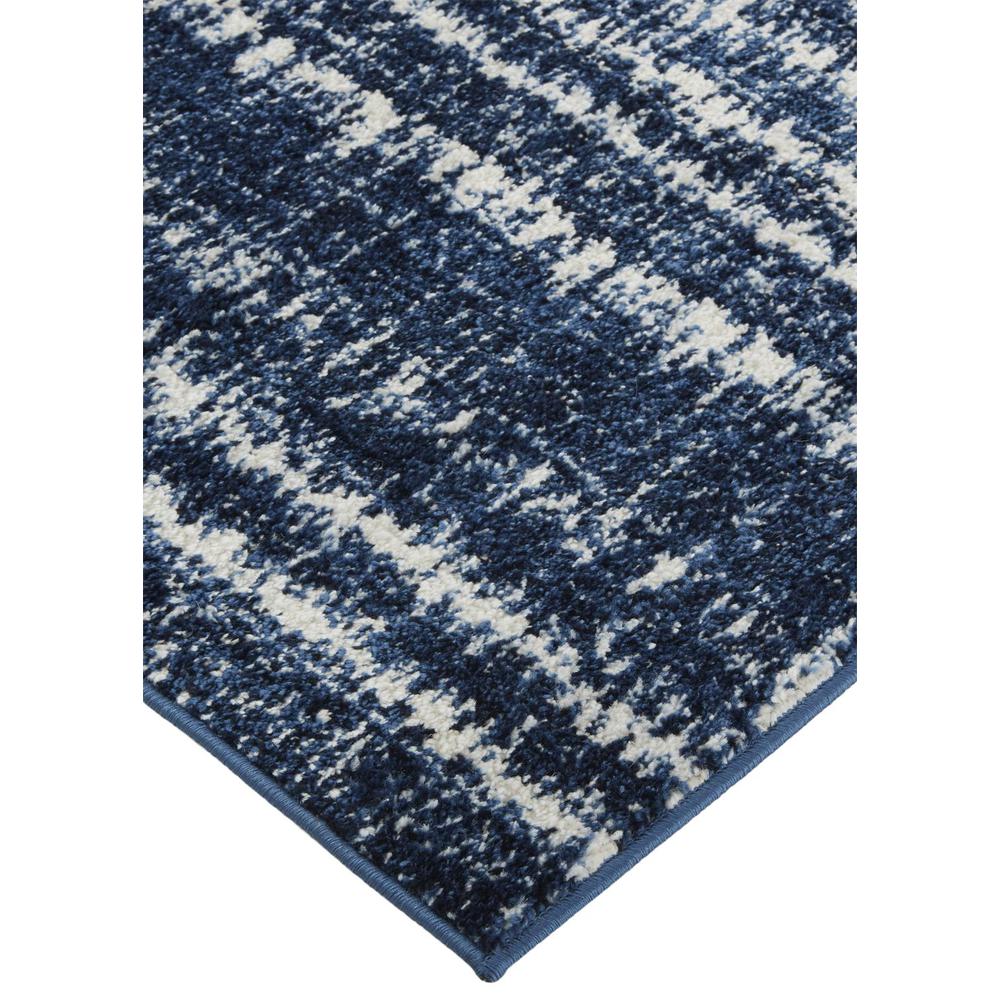 Remmy Coastal Inspired, Striated, Dark Navy Blue, 2ft-10in x 7ft-10in, Runner, RMY3425FDBLIVYI71. Picture 3