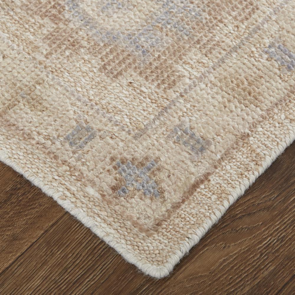 Wendover Eco Friendly PET Oushak Rug, Ivory Tan/Stone Blue, 8ft x 10ft Area Rug, WND6862FTAN000F00. Picture 3