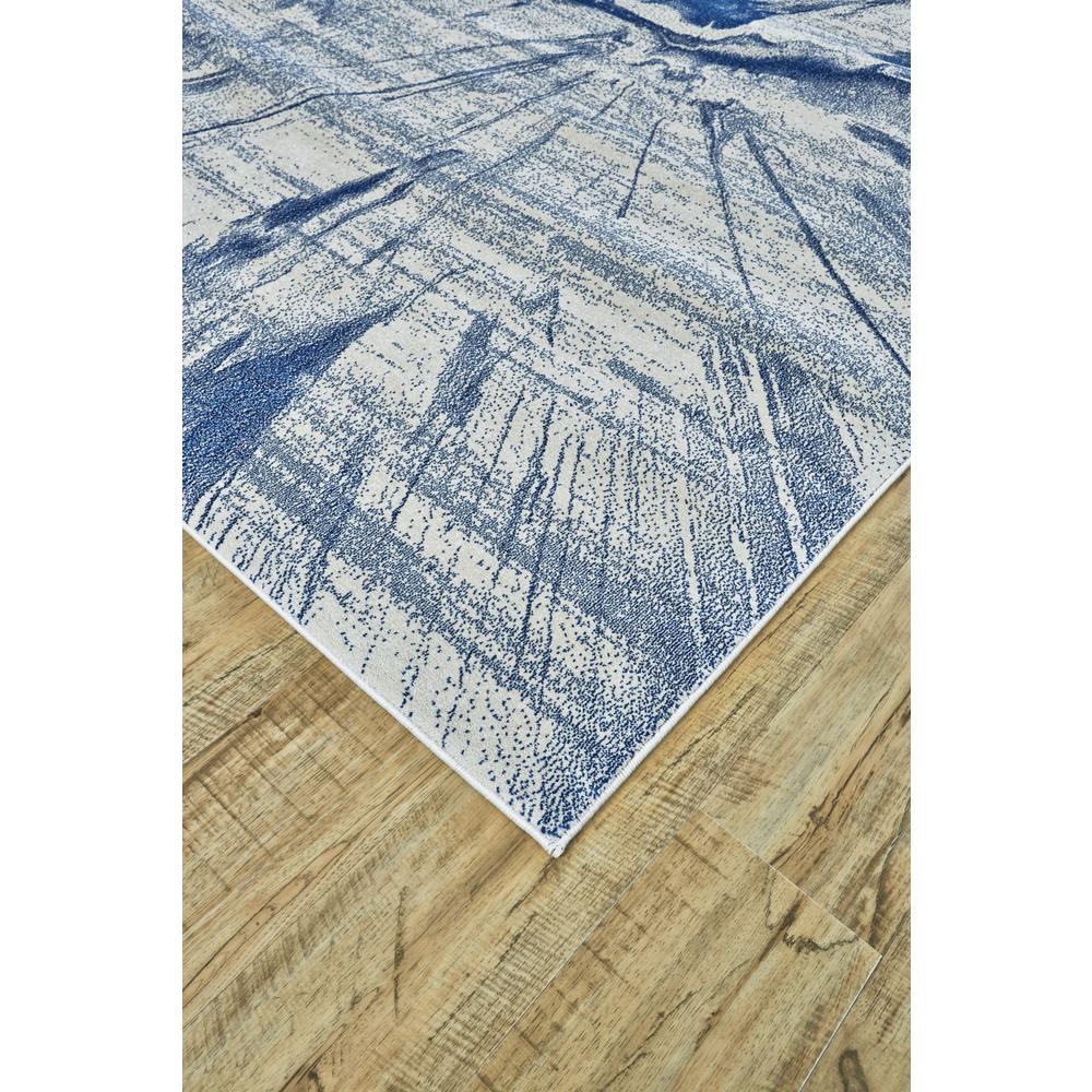 Brixton Contemporary Sunburst Print Rug, Cobalt Blue, 4ft-3in x 6ft-3in Area Rug, 6163601FCBT000C16. Picture 3