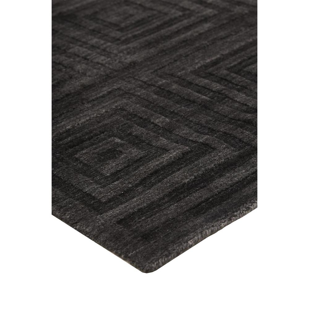 Gramercy Luxe Viscose Rug, High-low Pile Rug, Asphalt Gray, 5ft-6in x 8ft-6in, 6206326FSTM000E50. Picture 3