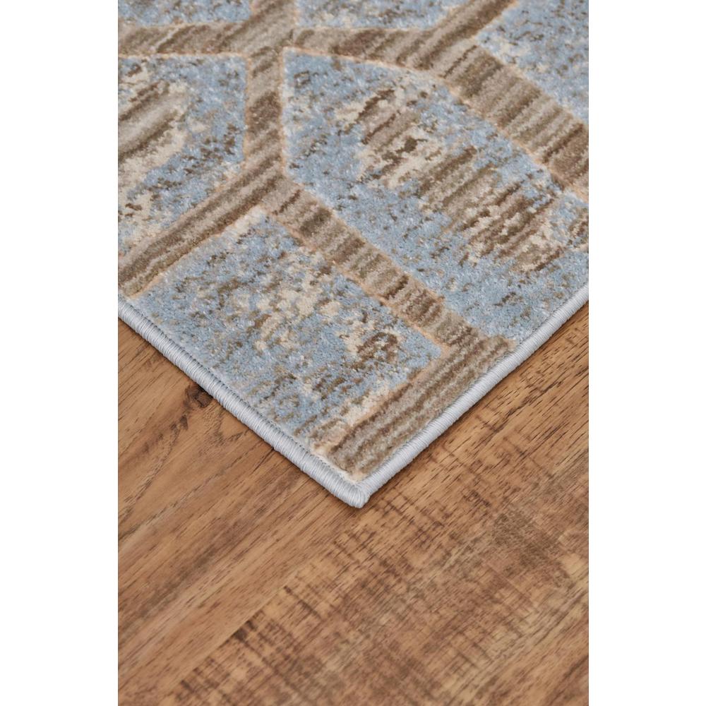 Milton Modern Metallic Geometric, Ice Blue/Taupe, 4ft-3in x 6ft-3in Accent Rug, 6533472FICE000C16. Picture 3