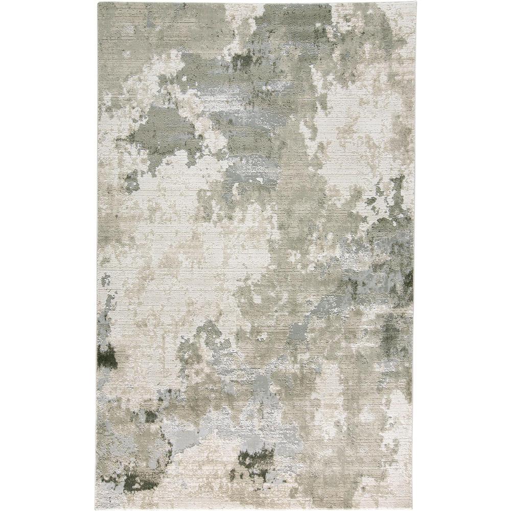 Prasad Contmporary Watercolor Rug, Light/Silver Gray, 8ft x 11ft Area Rug, 6703970FGRY000G99. Picture 2