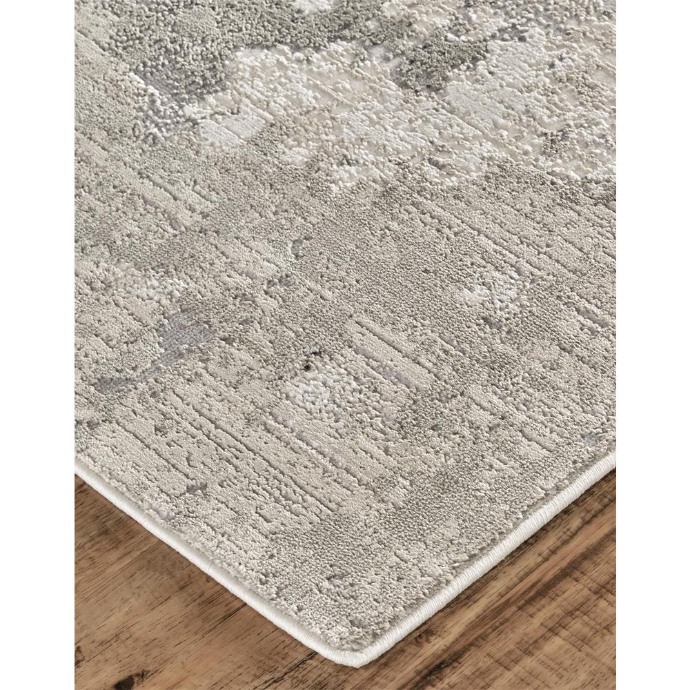 Prasad Contmporary Watercolor Rug, Light/Silver Gray, 5ft x 8ft Area Rug, 6703970FGRY000E10. Picture 3