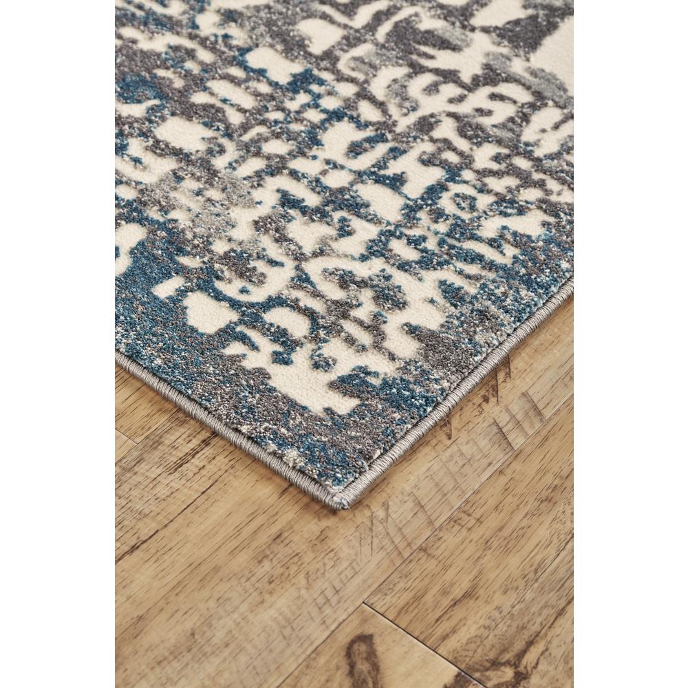 Akhari Textured Abstract Rug, Steel Gray/Deep Teal Blue, 5ft x 8ft Area Rug, 6713677FGRYTQSE10. Picture 2