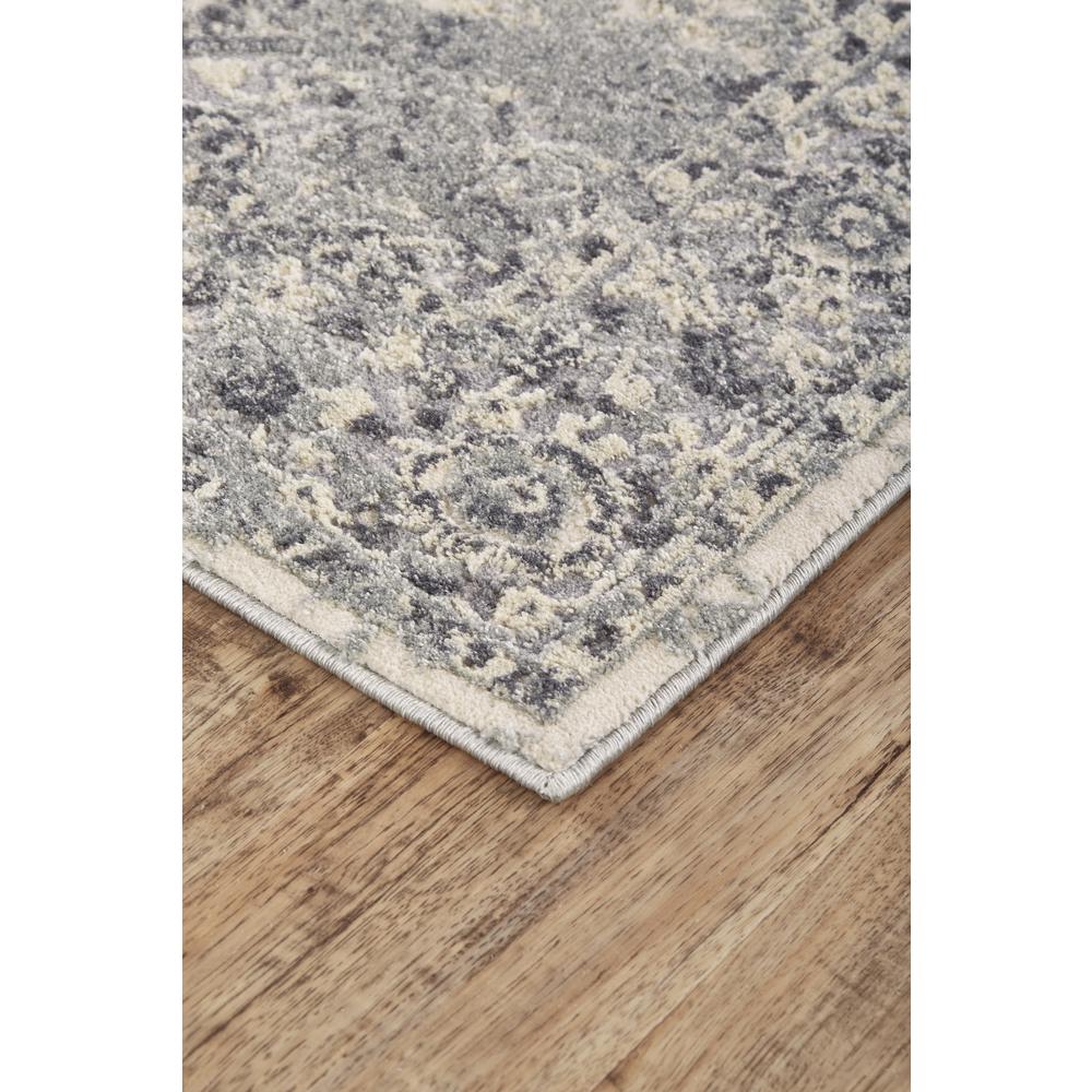 Akhari Distressed Medallion Rug, Silver/Beige/Dark Gray, 5ft x 8ft Area Rug, 6713684FSLVBGEE10. Picture 2