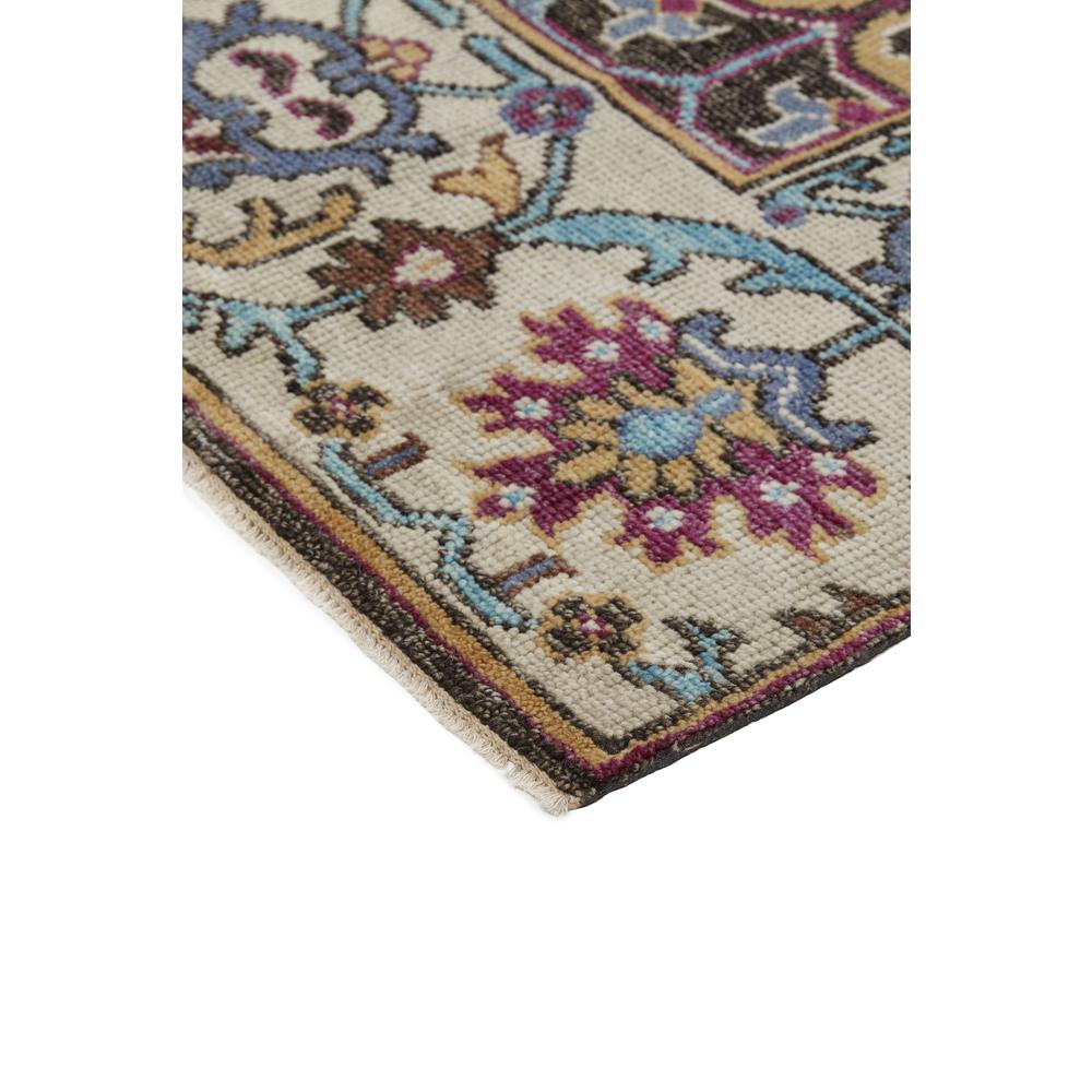 Piraj Nordic Hand Knot Wool Rug, Turquoise/Gold, 5ft-6in x 8ft-6in Area Rug, 7216461FMLT000E50. Picture 3