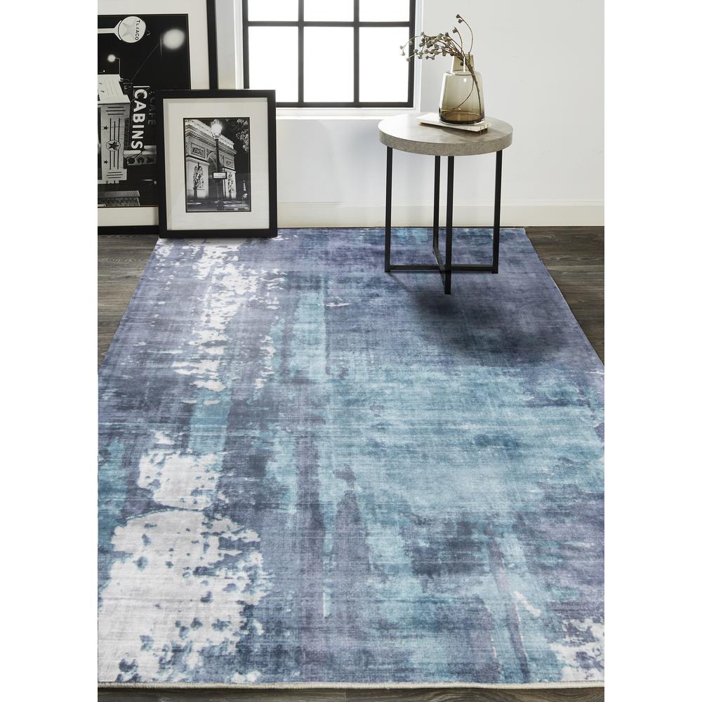 Emory Handwoven Lustrous Viscose Rug, Navy/Ocean Blue, 8ft x 10ft Area Rug, 8558662FOCE000F00. Picture 1