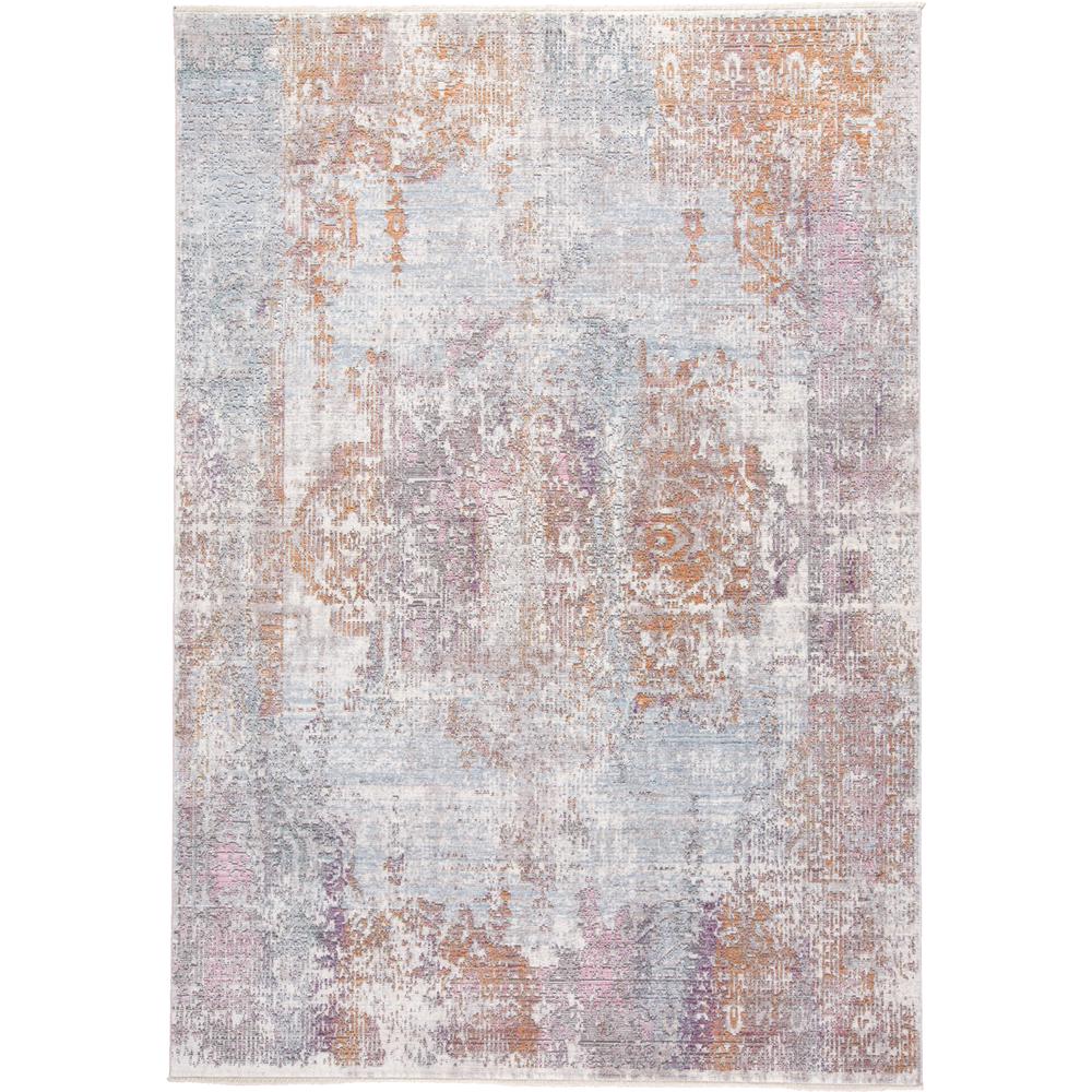 Cecily Luxury Distressed Medallion Rug, Golden Pink/Blue, 4ft x 6ft Accent Rug, 8573586FDAW000C00. Picture 2