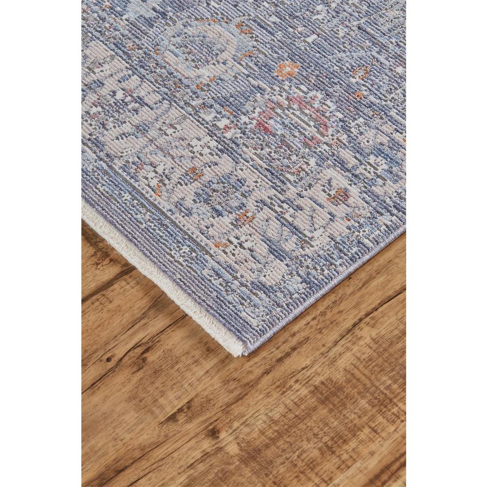 Cecily Luxury Distressed OrnamentalAccent Rug, Warm Blue Moonlight, 3ft x 5ft, 8573587FMNL000B00. Picture 3
