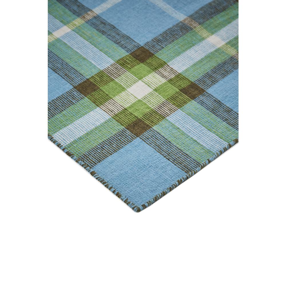 Crosby Eco-Friendly PET Dhurrie, Horizon Blue/Green, 8ft x 10ft Area Rug, 8830565FBLU000F00. Picture 3