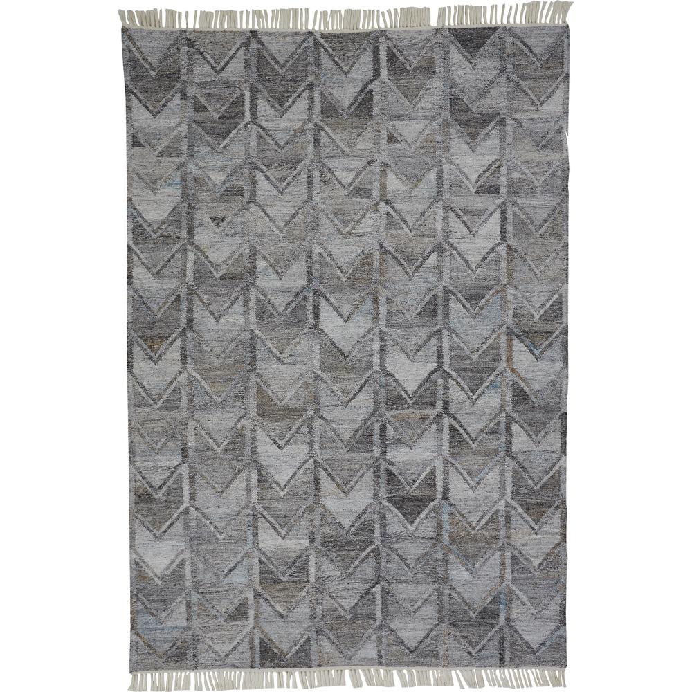 Beckett Eco-Friendly Moroccan Chevron Rug, Light/Dark Gray, 8ft x 10ft Area Rug, 8900813FGRY000F00. Picture 2