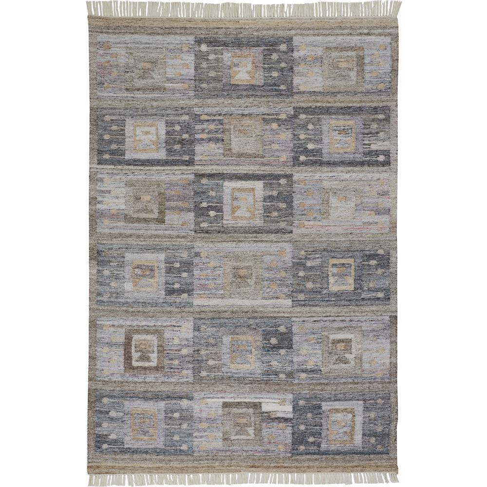 Beckett Eco-Friendly Moroccan Geometric Rug, Gray/Tan/Brown, 8ft x 10ft Area Rug, 8900816FCHLMLTF00. Picture 2