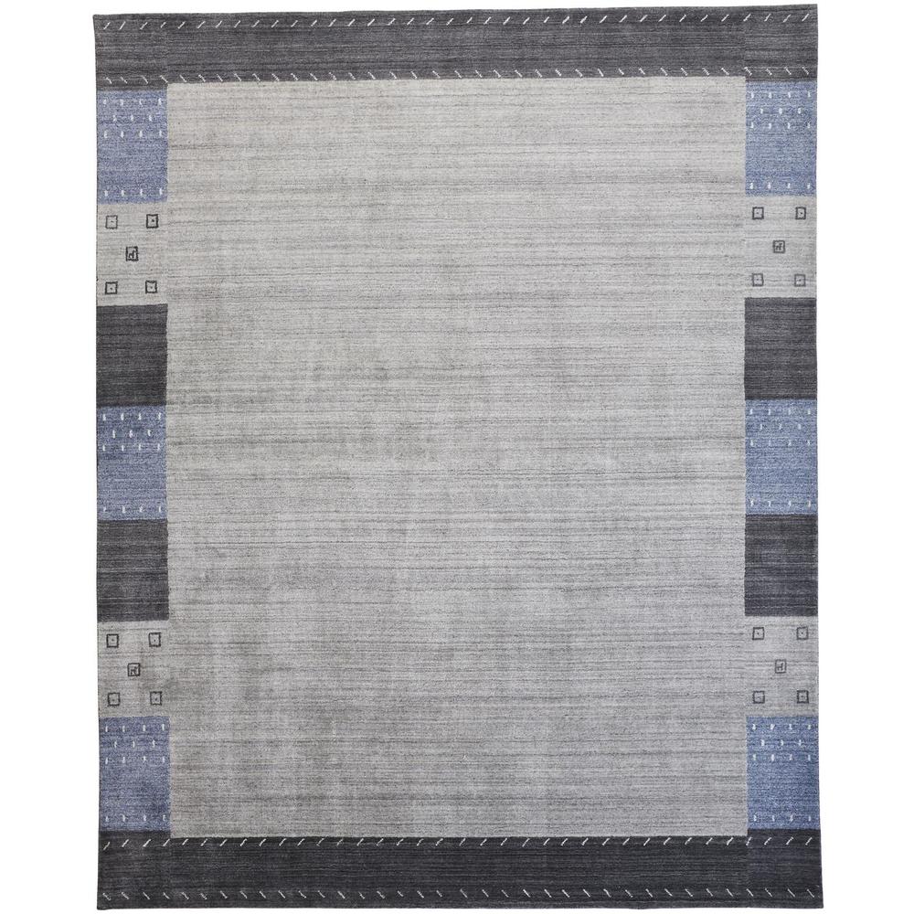 Legacy Contemporary Gabbeh Rug, Light Gray/Denim Blue, 7ft-9in x 9ft-9in Area Rug, 9836575FGRYBLUF99. Picture 2