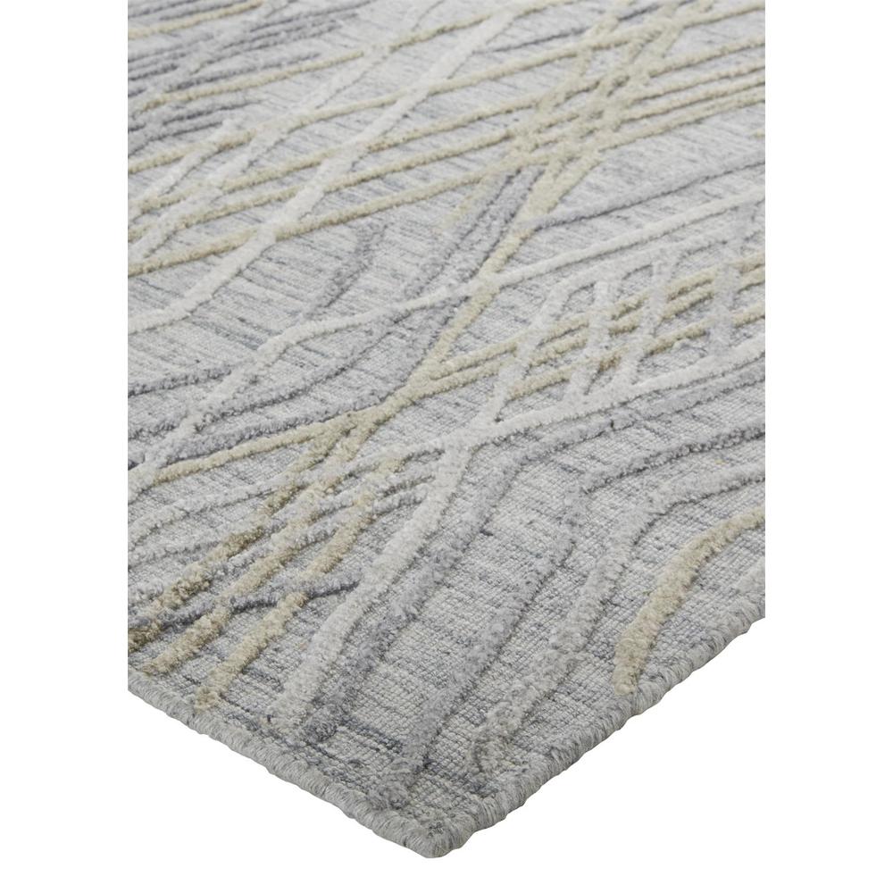 Elias Abstract Diamond Area Rug, High/Low, Oyster Gray/Taos Taupe, 5ft x 8ft, ELS6589FBLU000E10. Picture 3