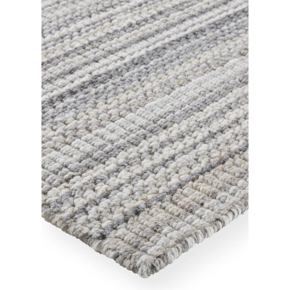 Keaton Handmade Wool Rug, Neutral Stripe, Tan/Ivory, 5ft x 8ft Area Rug, KTN8018FBRNGRYE10. Picture 3