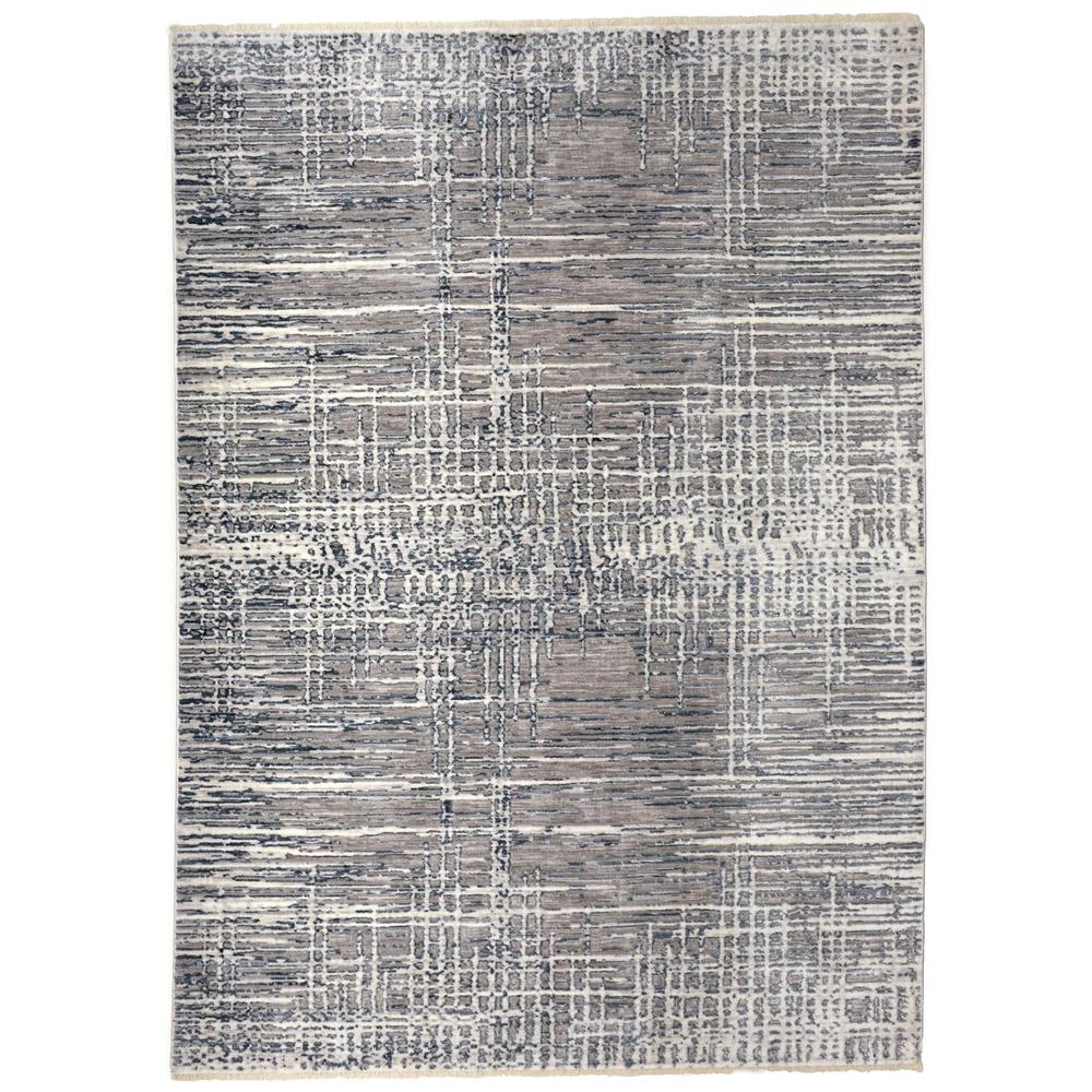 Kyra Distressed Abstract Rug, Light Gray/Ivory, 7ft - 6in x 9ft - 7in Area Rug, KYR3853FGRYBGEF14. Picture 2
