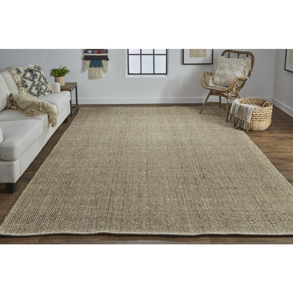 Naples Space Dyed In/Outdoor Flatweave, Tobacco Brown, 10ft x 14ft Area Rug, NAP0751FBRN000H00. Picture 1
