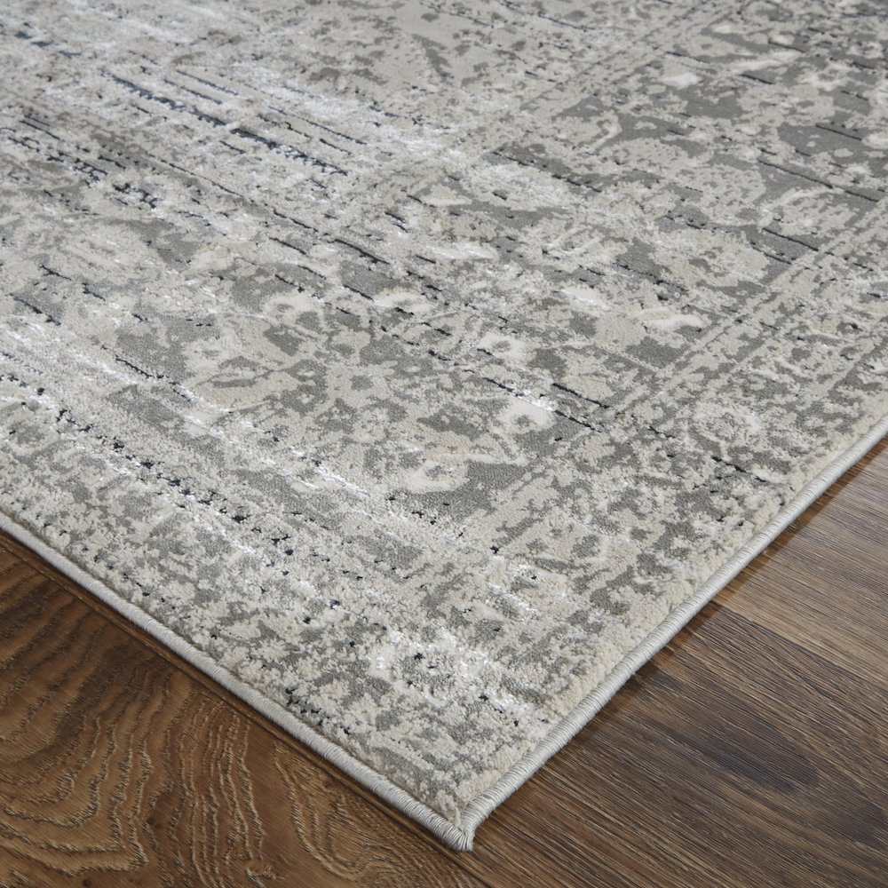 Macklaine Transitional Medallion, Gray/Silver/Taupe, 2'-10" x 7'-10" Runner. Picture 3