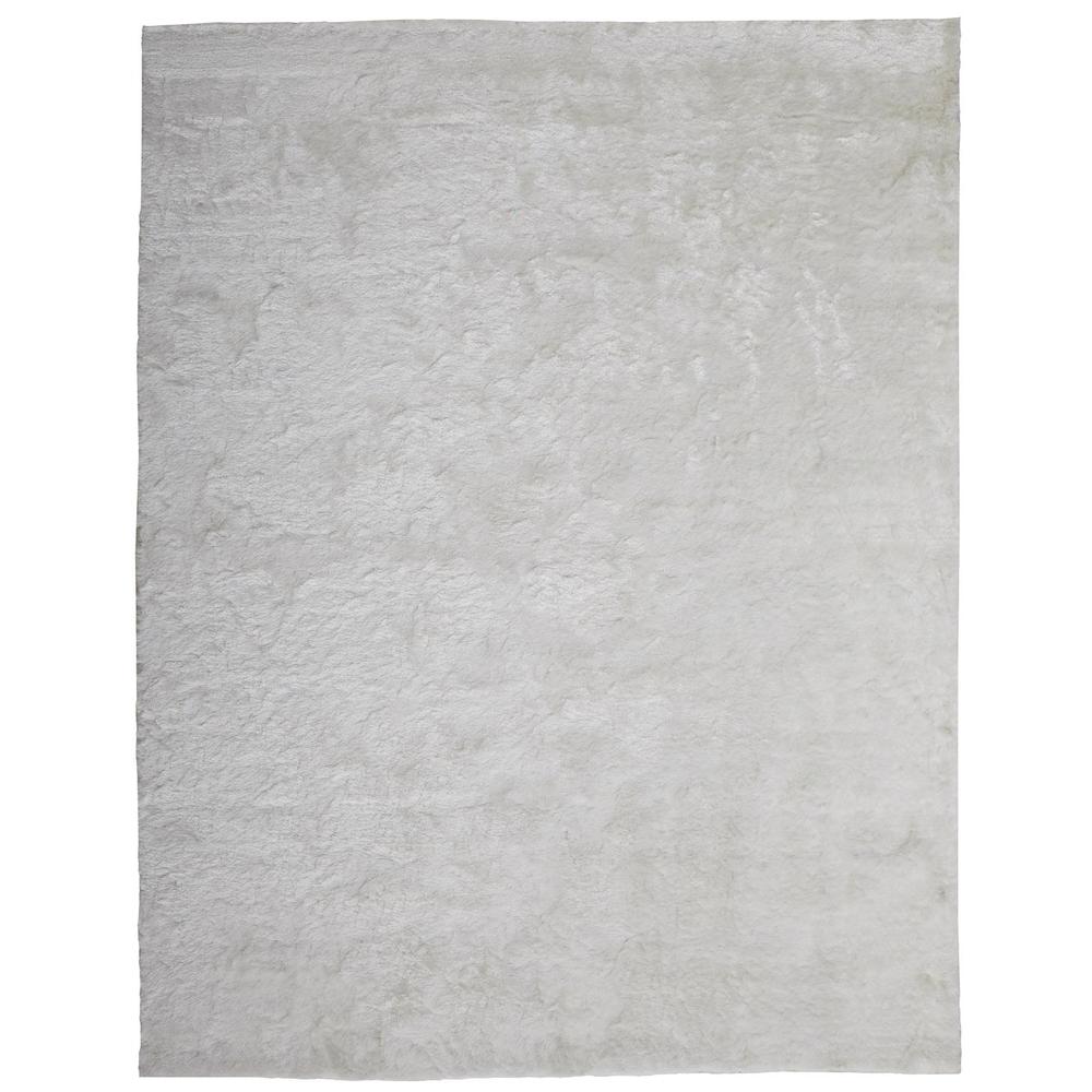 Indochine Plush Shag Rug with Metallic Sheen, Bright White, 2ft x 3ft-4in Accent Rug, 4944550FWHT000A25. Picture 2