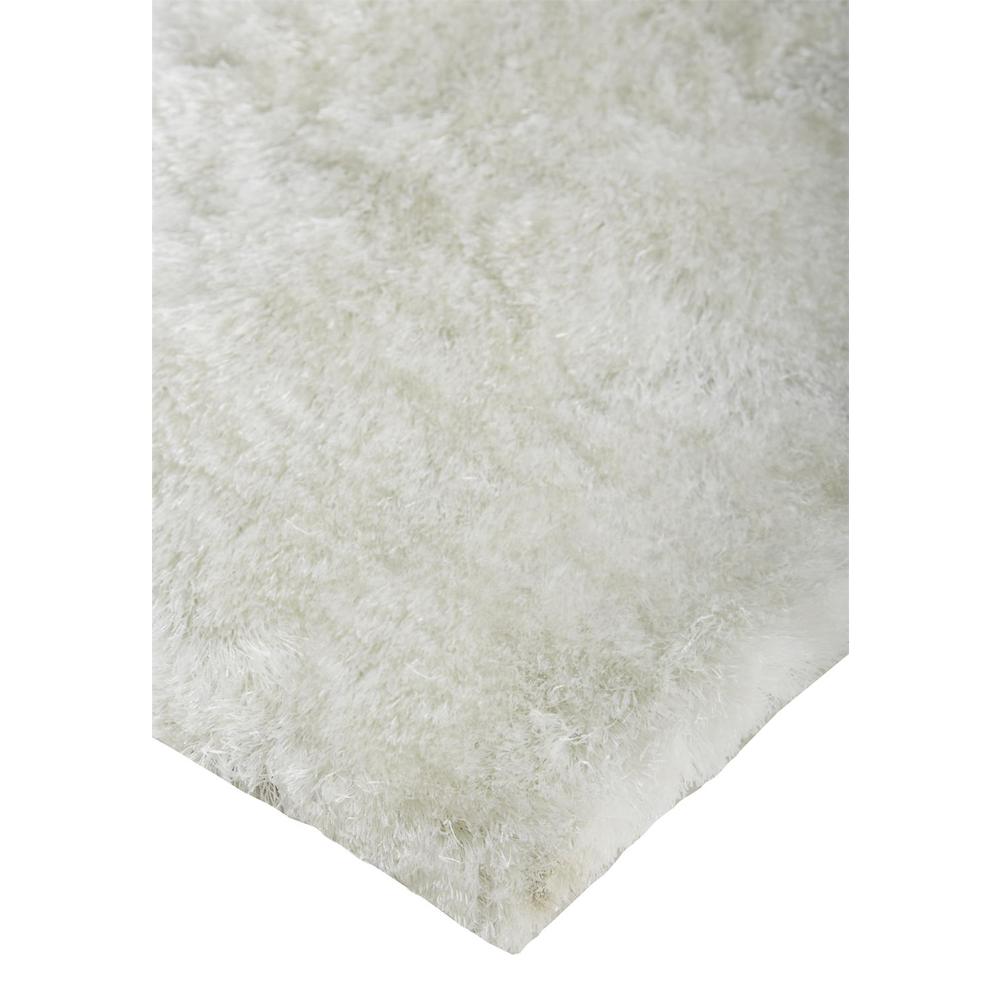 Indochine Plush Shag Rug with Metallic Sheen, Bright White, 2ft x 3ft-4in Accent Rug, 4944550FWHT000A25. Picture 3