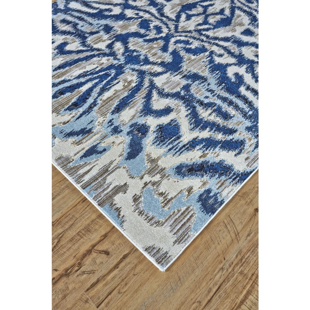 Milton Abstract Ikat Print Area Rug, Classic Blue/Silver Mink, 5ft-3in x 7ft-6in, 6533467FBHZ000E76. Picture 3