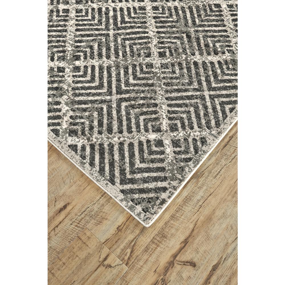 Katari Distressed Geometric Rug, Gray/Taupe, 5ft x 8ft Area Rug, 6613380FCASTPEE10. Picture 3