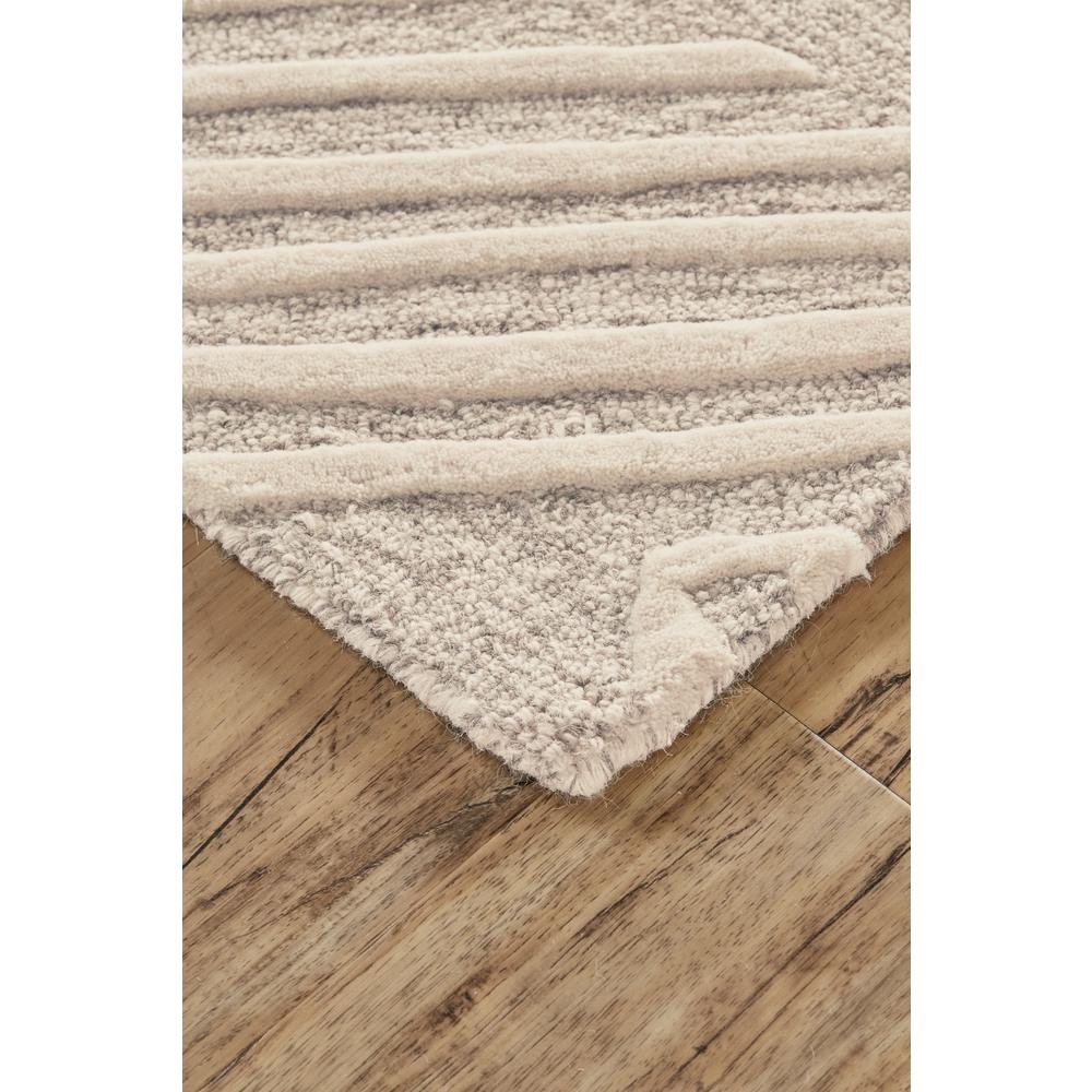 Enzo Minimalist Maze Wool Rug, Ivory/Natural Tan, 8ft x 11ft Area Rug, 7428737FIVYNATG99. Picture 3