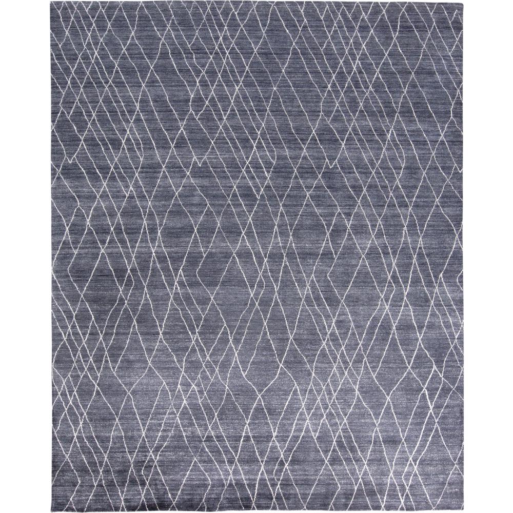 Lennox Modern Minimalist Line Work Rug, Navy Blue, 9ft - 6in x 13ft - 6in Area Rug, 8028695FNVY000H50. Picture 2