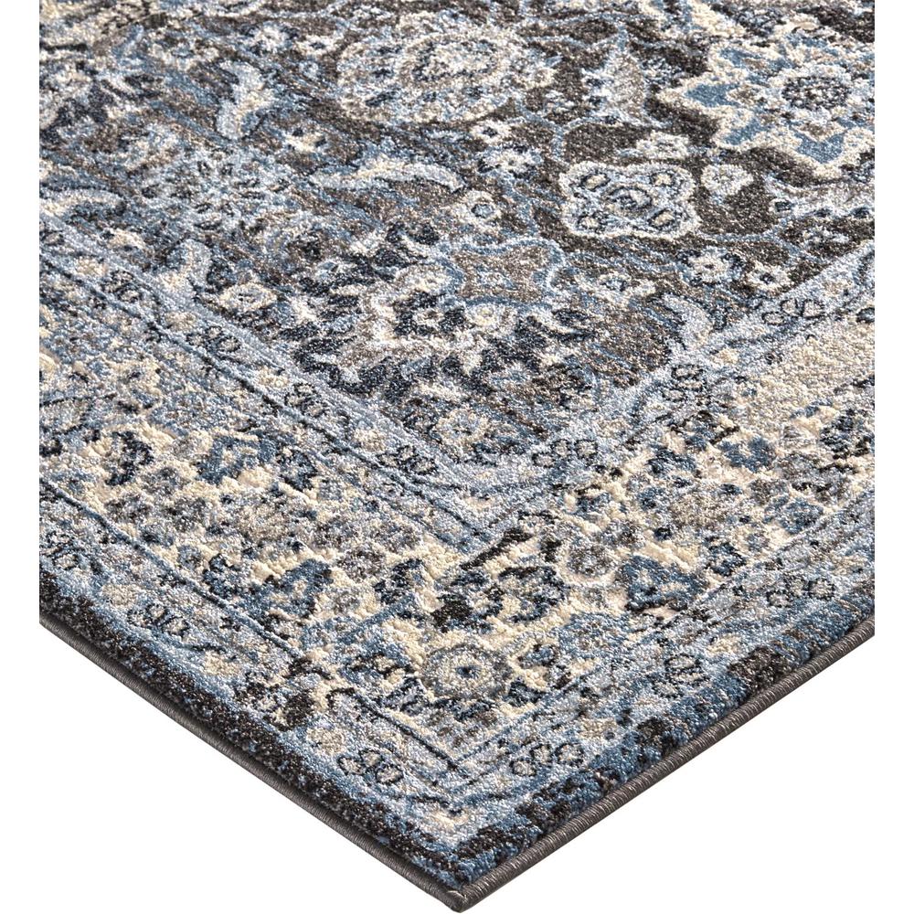 Ainsley Distressed Tribal Rug, Charcoal Gray/Glacier Blue, 5ft x 8ft, 8713898FCHLTANE10. Picture 3