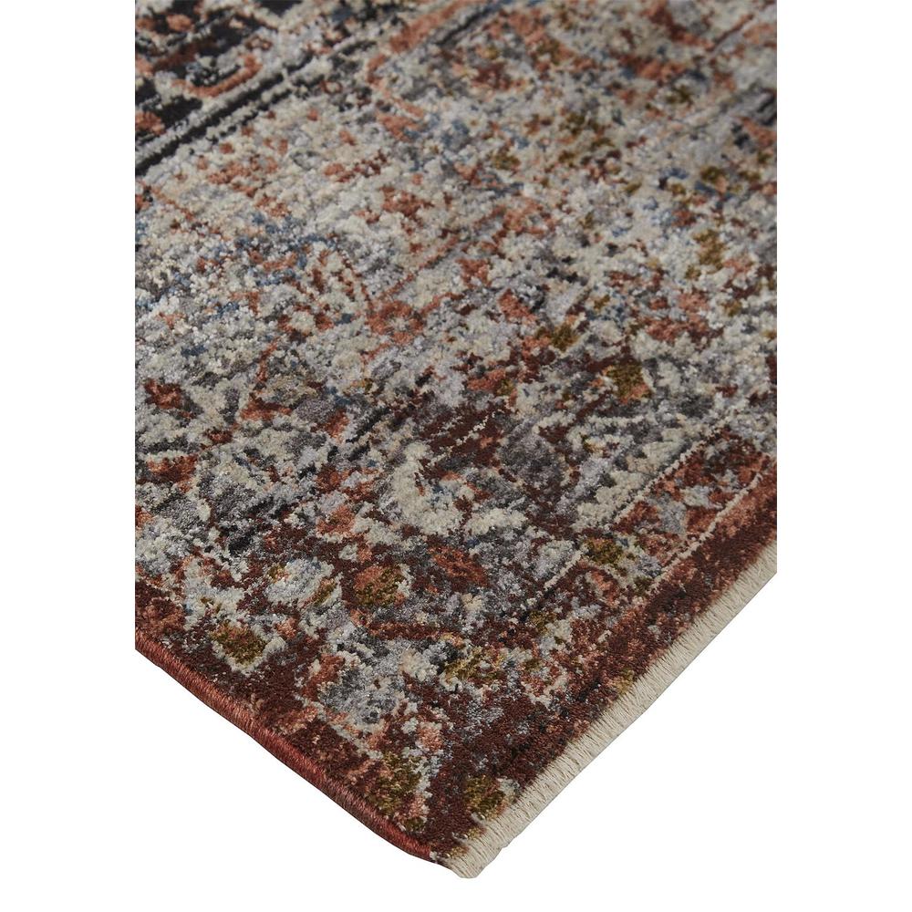 Caprio Space Dyed Medallion Rug, Rust/Tan/Black, 3ft-9in x 5ft-9in Accent Rug, 9203960FRST000C79. Picture 3