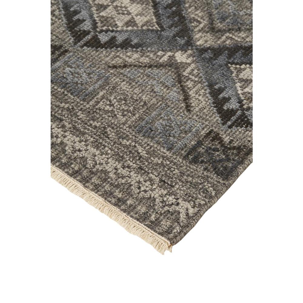 Payton Tribal Diamond Rug, Gray/Denim Blue, 3ft - 6in x 5ft - 6in Accent Rug, 9806495FBLUGRYC50. Picture 3