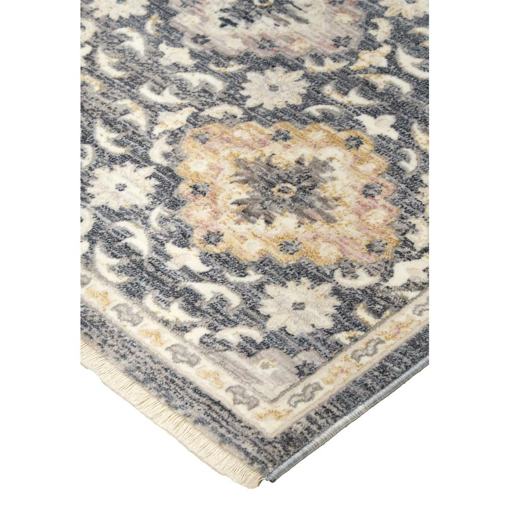 Kyra Contemporary Suzani Rug, Indigo/Gold/Pink, 7ft - 6in x 9ft - 7in Area Rug, KYR3858FGRYYELF14. Picture 3