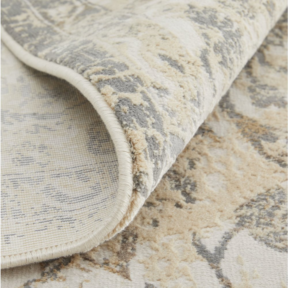 Celene Traditional Bordered, Ivory/Tan/Gray, 5' x 7'-6" Area Rug. Picture 7