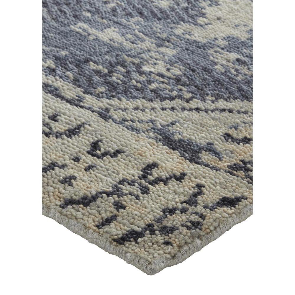 Palomar Luxe Hand Knot Abstract Area Rug, Denim Blue, 7x9in x 9x9in, PAL6572FBLU000F99. Picture 3