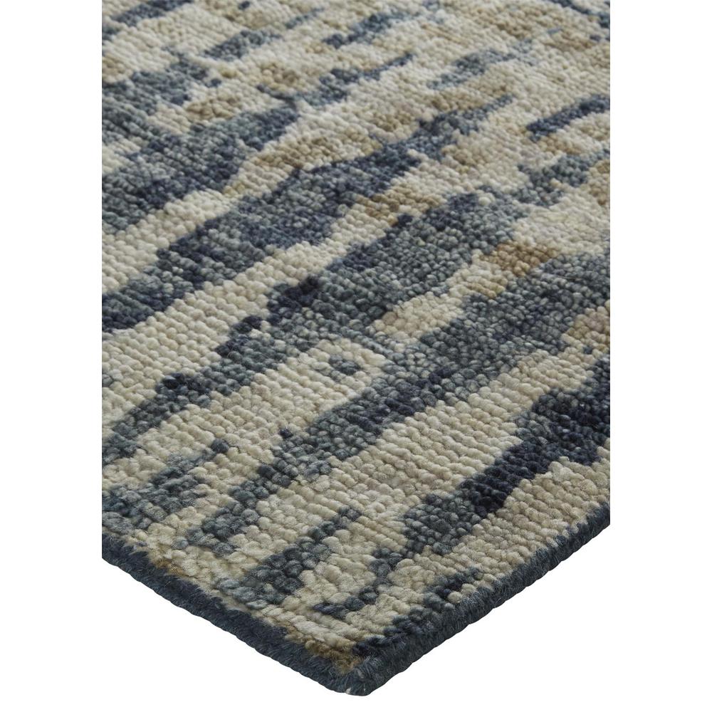 Palomar Luxe Hand Knot Abstract Area Rug, Denim Blue, 7x9in x 9x9in, PAL6632FBLU000F99. Picture 3