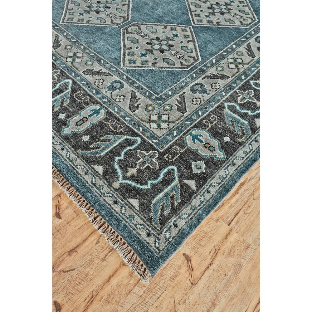Ustad Taditional Persian Rug, Glacier Blue/Pewter Gray, 2ft x 3ft Accent Rug, 5226111FDBLGRYP00. Picture 3