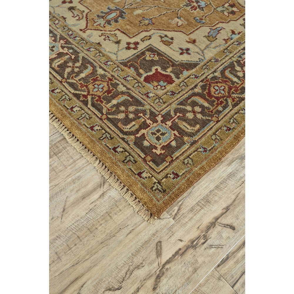 Ustad Taditional Persian Rug, Honey Gold/Brown/Red, 2ft x 3ft Accent Rug, 5226112FGLDBRNP00. Picture 3