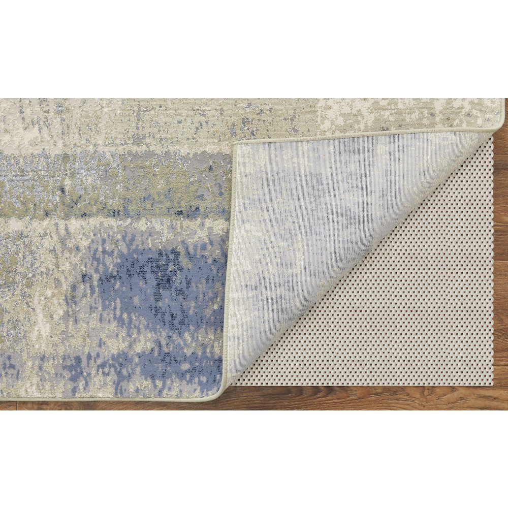 Clio Modern Abstract, Blue/Green/Ivory, 2'-9" x 7'-10" RUNNER Runner. Picture 4