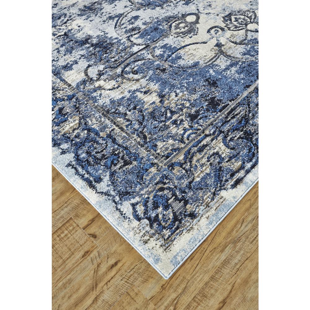 Milton Distressed Medallion Rug, Classic/Ice Blue, 6ft-7in x 9ft-6in Area Rug, 6533471FTCL000F05. Picture 3
