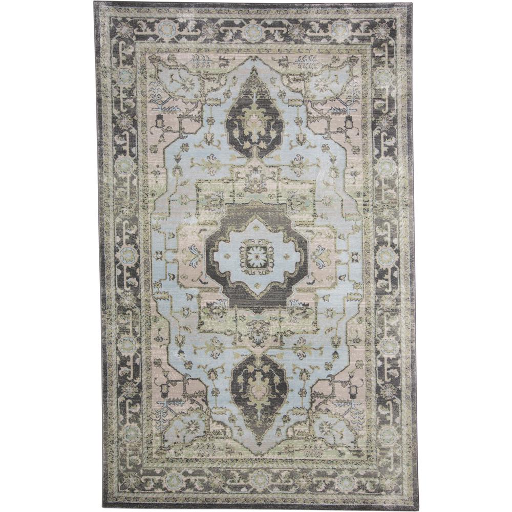 Katari Distressed Medallion Rug, Ice Blue/Mint/Gray, 8ft x 11ft Area Rug, 6613377FTPECASG99. Picture 2