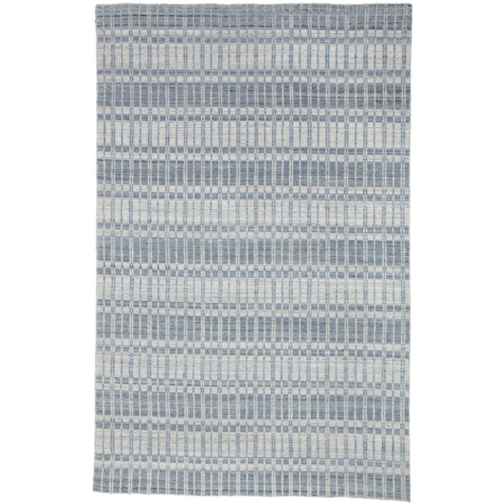 Odell Classic Handmade Rug, Denim Blue/Light Gray, 10ft x 14ft Area Rug, 6866385FBLUSLVH00. Picture 1